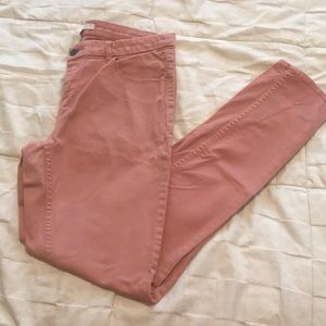 Blush skinny jeans